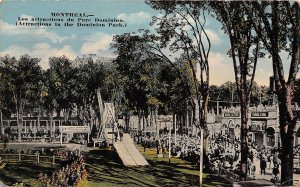 Amusement Attractions Dominion Park Montreal Canada 1921 postcard