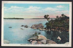 Massachusetts FALL RIVER Wattuppa Lake and Reservoir Pub American Art PC Co ~ WB