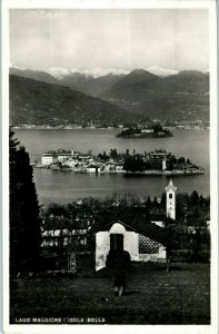 Aerial View Lago Maggiore Swiss Alp Lake View Postcard