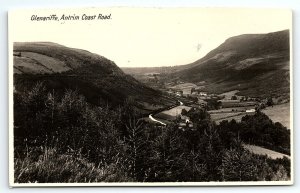 1920s GLENARIFFE ANTRIM COAST ROAD IRELAND AERIAL PHOTO RPPC POSTCARD P2326