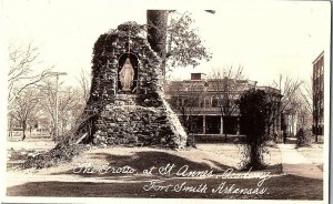 RPPC Postcard The Grotto at St Anne's Academy Fort Smith Arkansas