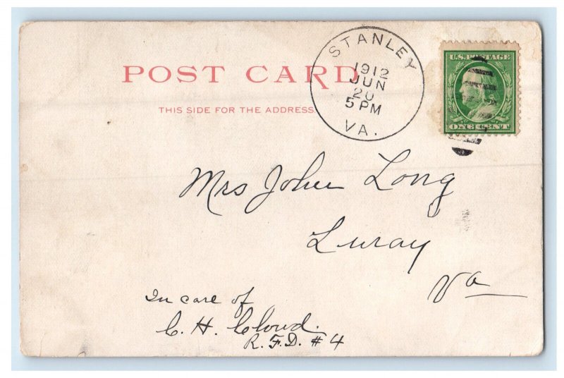 1912 The Boardwalk Pine Beach Showing Hampton Roads VA Stanley VA Postcard