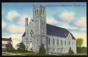 Vermont MIDDLEBURY Catholic Church LINEN