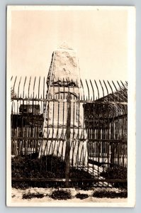 US-Mexico Border Monument RPPC Vintage Real Photo Postcard c1910s