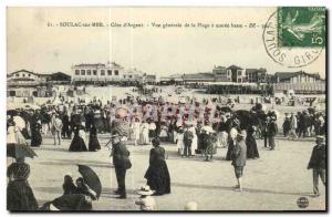 Postcard Old Soula Sea Cote Generale Silver View of the Beach at low tide