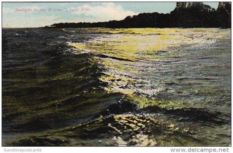 New York Lake Erie Sunlight In The Waves 1910