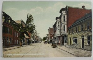 Hagerstown Maryland S Potomac St Showing Kent Miller Automobile Shop Postcard T5