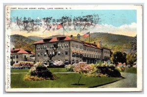 Fort William Henry Hotel East View Lake George New York NY WB Postcard M19