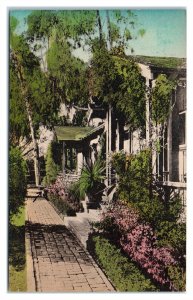 El Encanto Hotel and Garden Bungalows, Santa Barbara, CA Hand-Colored Postcard