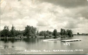 Vtg RPPC 1953 Barnesville MN Swimming Pool