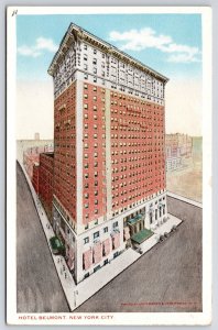 Vintage Postcard Hotel Belmont Building Corner Street Structure New York City NY