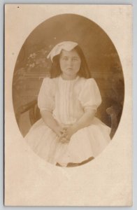 Cleveland Oklahoma Darling Elsa Lucas Portrait RPPC 1909 Postcard A28