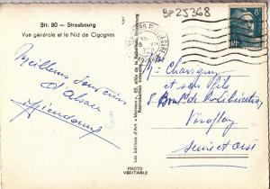 BF25368 strasbourg vue generale et le nid de cigognes  france front/back image