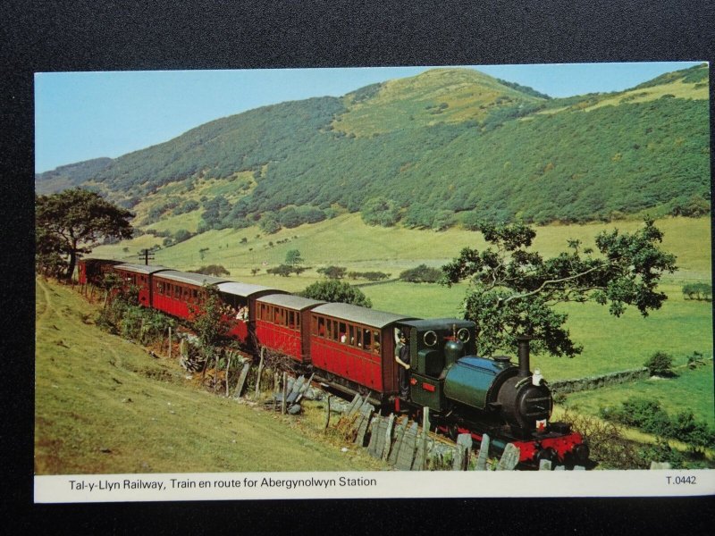 Wales TAL-Y-LLYN RAILWAY Abergyunolwyn Station - Old Postcard by E.T.W. Dennis