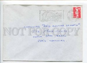 421489 FRANCE 1990 year FISHING Digoin ADVERTISING real posted COVER