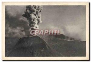 Postcard Old Volcano Vesuvio Central Cono