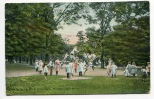 Childrens Playground Riverside Park Minneapolis Minnesota 1910c postcard