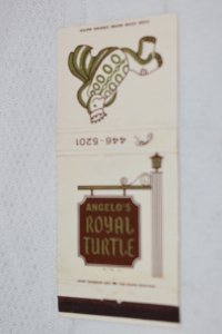 Angelo's Royal Turtle 30 Front Strike Matchbook Cover