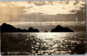 RPPC Resurrection Bay, Blying Sound Kenai Penninsula AK Vintage Postcard S39