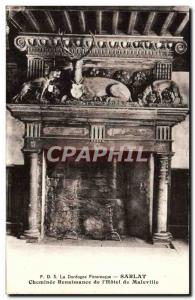 Old Postcard The Dordogne Sarlat picturesque Renaissance Fireplace & # 39Hote...