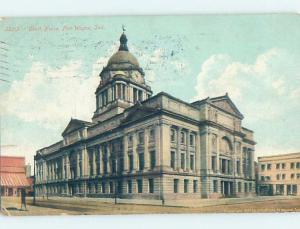 Divided-Back COURTHOUSE SCENE Fort Wayne Indiana IN d3160