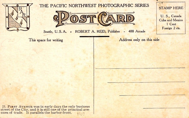 WA - Seattle. First Avenue Street Scene