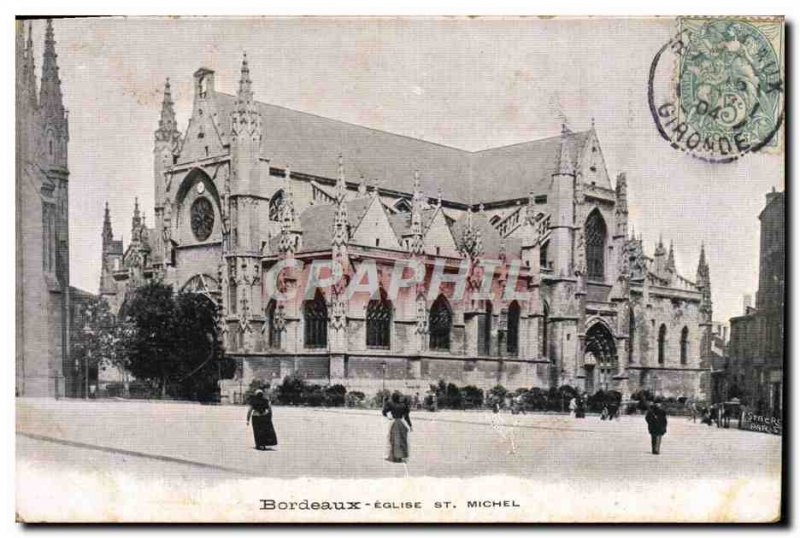 Postcard Old Church St Michel Bordeaux