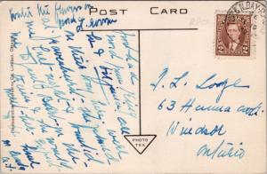 Post Office Burk's Fall Ontario ON c1939 Postcard E17