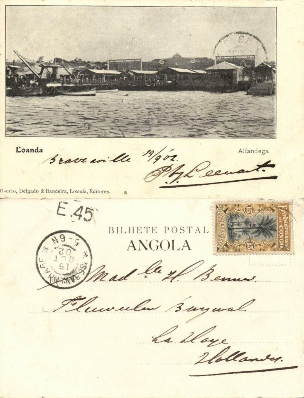 angola, LOANDA, Alfandega, Customs (1902) Postcard