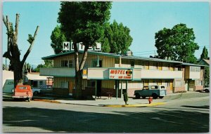 AA Motel Lakeview Oregon OR Red Chevy Truck Vintage Postcard H62