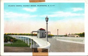 Historic Atlantic Coastal Highway Bridge Wilminton North Carolina WB Postcard 