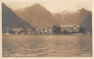 Batholmen Sogn Norway View from Water Scenic Real Photo Antique Postcard J46644