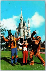 1978 Mickey Goofy & Pluto Welcome Guest To Fantasyland Disney Posted Postcard