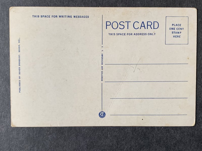 State House Dover DE Linen Postcard H2090080827
