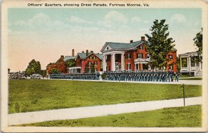 Fortress Monroe VA Officer's Quarters c1920 Fortress Monroe DPO Postcard E67