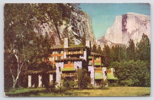 State View~The Ahwahnee Hotel @ Yosemite Park California~Vintage Postcard
