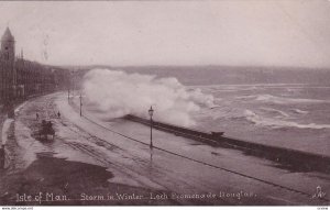 ISLE OF MAN, .Loch Promenade , DOUGLAS , Winter Storm , 1905 ; TUCK #1733