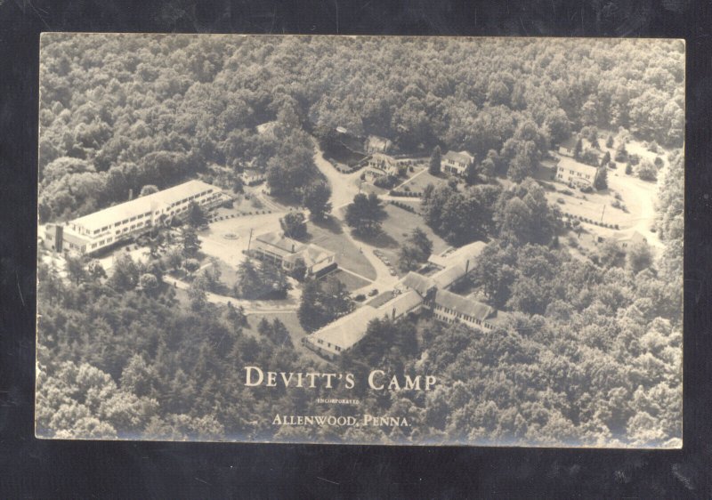 RPPC ALLENWOOD PENNSYLVANIA PA. DEVITT'S CAMP VINTAGE REAL PHOTO POSTCARD