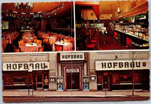 Hofbrau Bavarian Restaurant New York Multi View Postcard I14