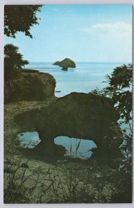 The Arch, Bon Ami Rocks, New Brunswick, Vintage Chrome Postcard