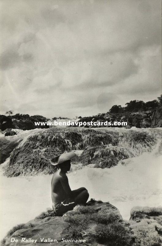 suriname, Raleighvallen, Ralley Falls (1950s) RPPC