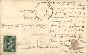 Norfolk VA Bank at Night c1910 Postcard