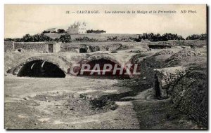 Old Postcard Carthage The Tanks of the Malga and Primatiale Tunisia