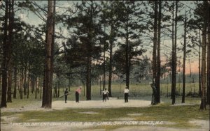 Southern Pines North Carolina NC Country Club Golfing c1910 Vintage Postcard