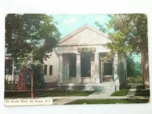 Vintage Postcard 1910's De Ruyter Bank Ruyter NY New York