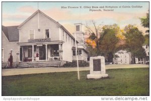 Verment Plymouth Miss Florence V Cilley Store Store and Birthplace Of Calvin ...