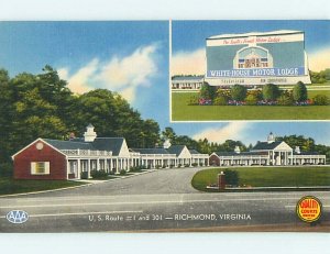 Unused Linen WHITE HOUSE MOTOR LODGE MOTEL Richmond Virginia VA u8599@