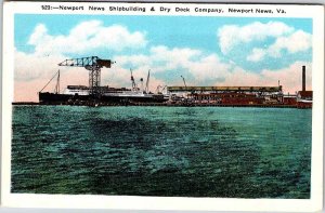 Postcard FACTORY SCENE Newport News Virginia VA AM1646