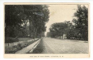 NH - Littleton. Main Street Looking East circa 1900 from West End