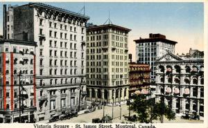 Canada - Quebec, Montreal. Victoria Square, St James Street